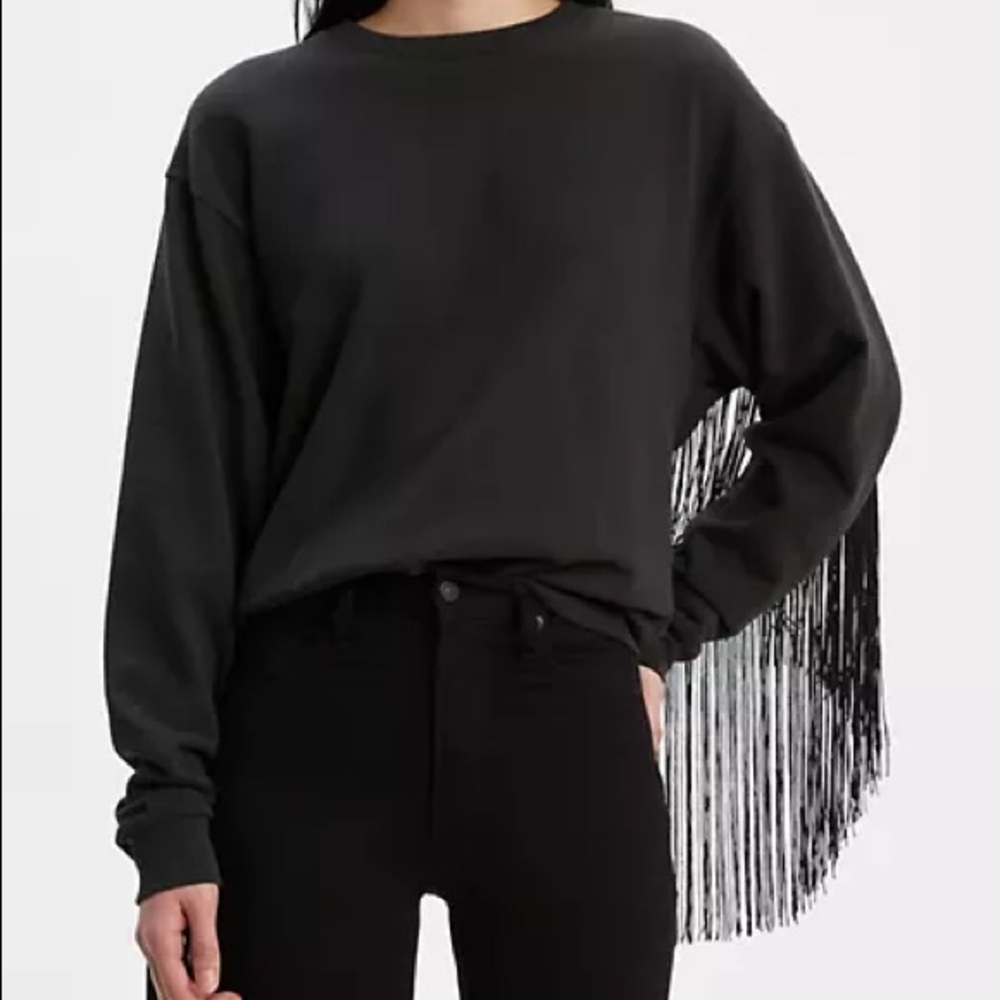 Levis Western Fringe Crewneck